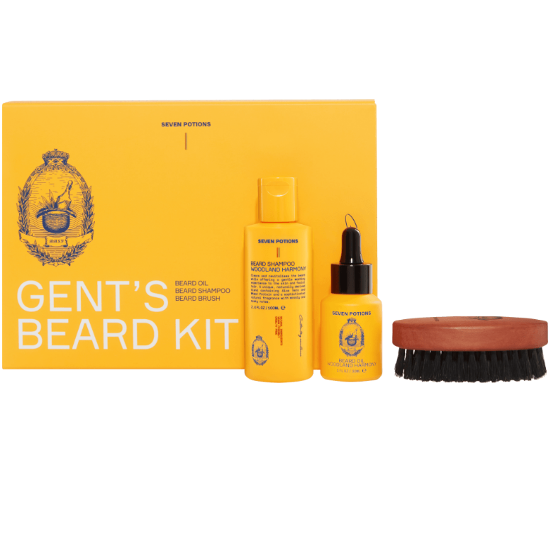Beard Grooming Set - Beard Oil, Beard Shampoo, Beard Brush
