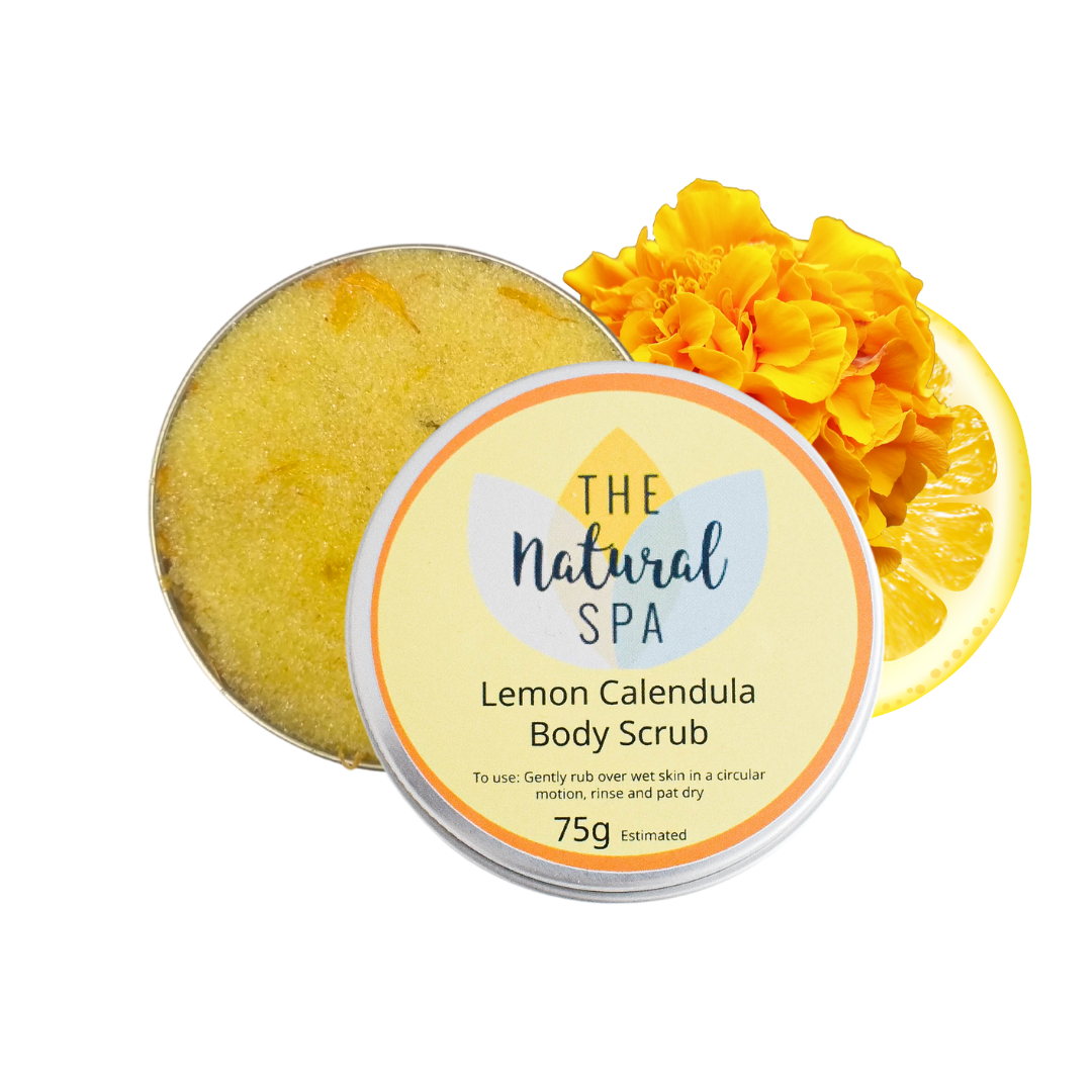Lemon Calendula Body Scrub | Natural Sugar Scrub for Smooth, Glowing Skin