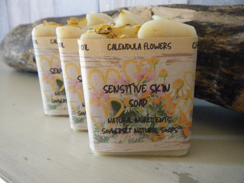 Sensitive Skin Soap | Calendula, Geranium & Chamomile Natural Vegan Bar