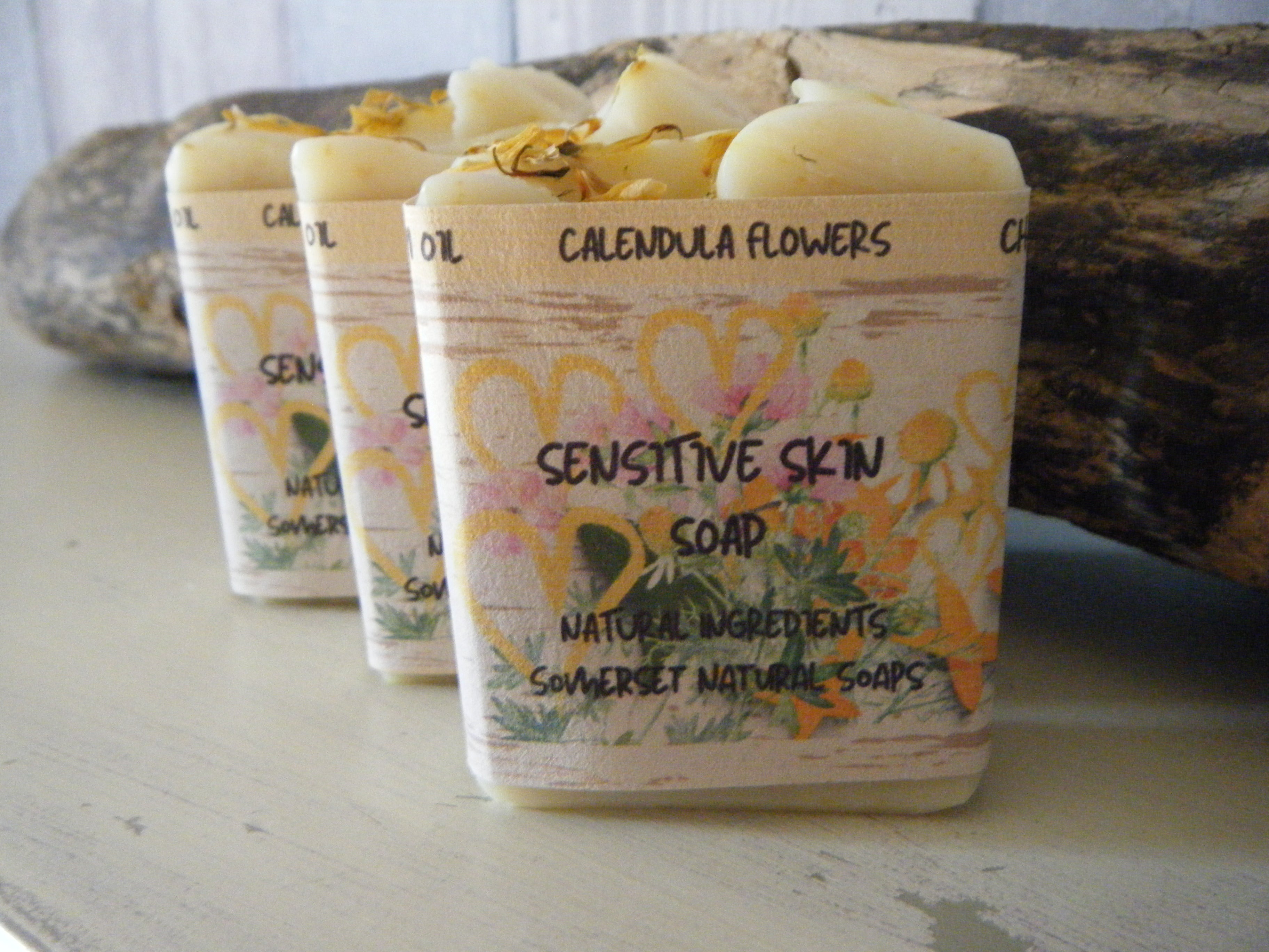 Sensitive Skin Soap | Calendula, Geranium & Chamomile Natural Vegan Bar