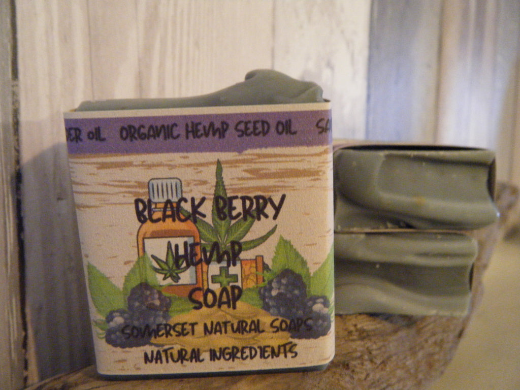 Blackberry & Hemp Natural Vegan Soap | Foraged Somerset Blackberries