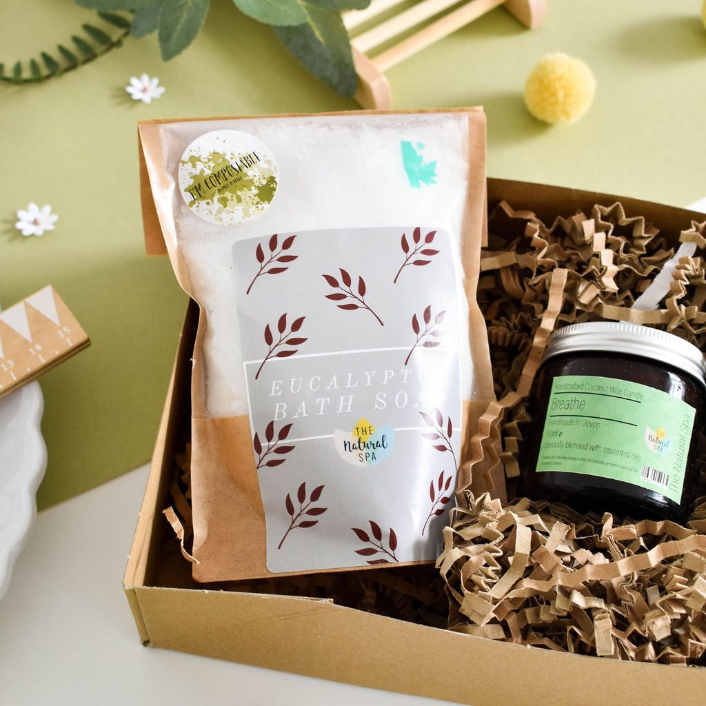 Breathe At Home Spa Set | Eucalyptus, Rosemary & Peppermint Natural Gift Set