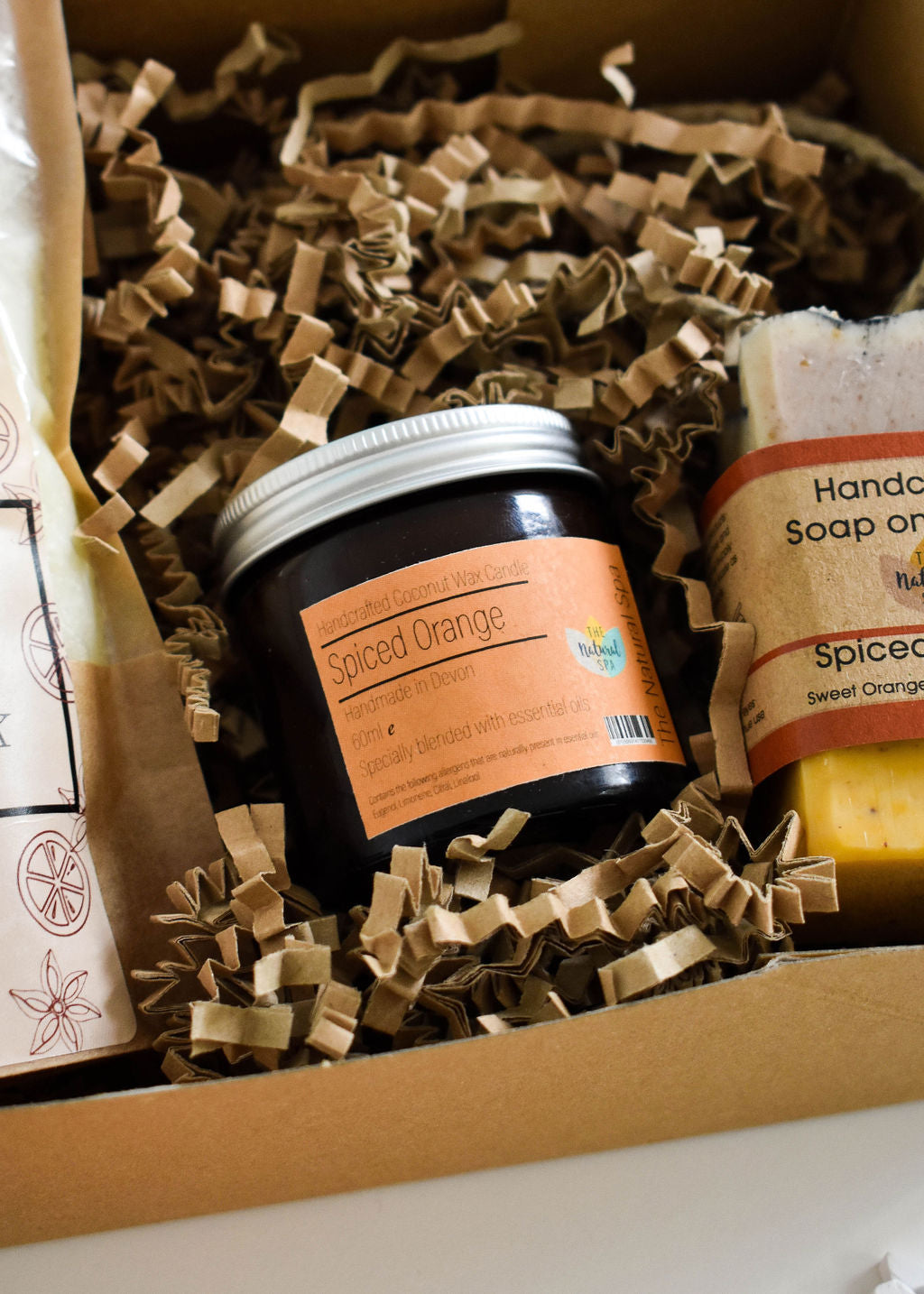 Spiced Orange Natural Spa Gift Set – Candle, Soap & Bath Soak (3-Piece)