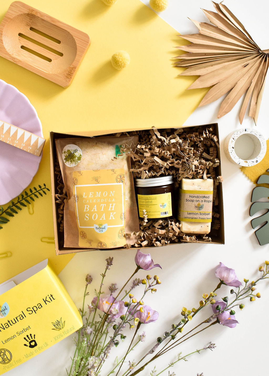 Lemon Sorbet At-Home Spa Gift Set – Natural, Vegan & Plastic-Free
