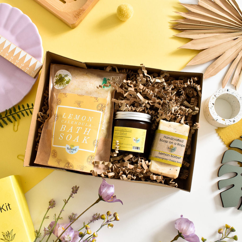 Lemon Sorbet At-Home Spa Gift Set – Natural, Vegan & Plastic-Free