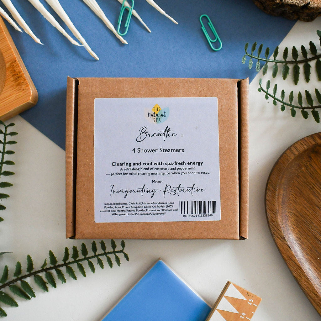 Breathe Shower Steamers | Eucalyptus, Rosemary & Peppermint | Set of 4