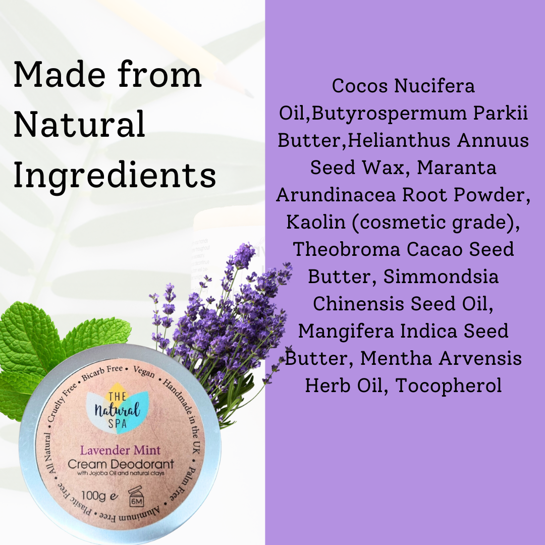 Natural Cream Deodorant – Bicarb-Free, Vegan & Plastic-Free | 125g Tin