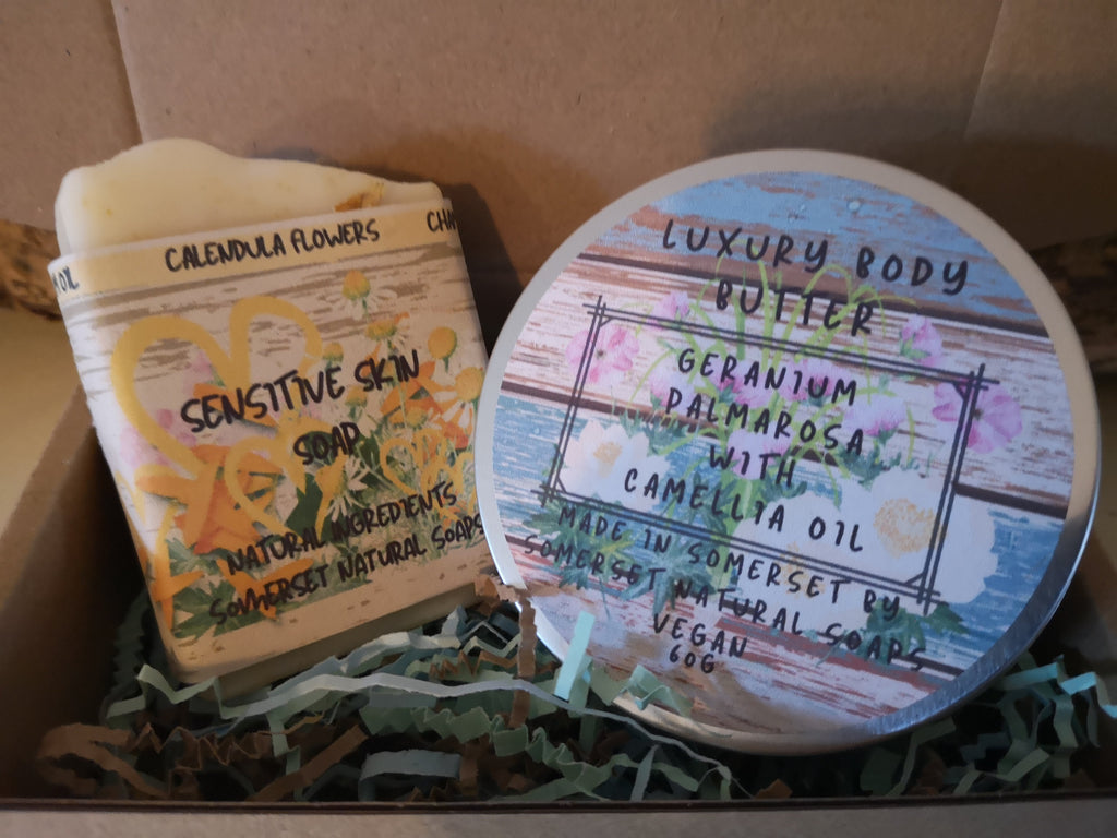 Geranium & Palmarosa Body Butter & Soap Gift Set