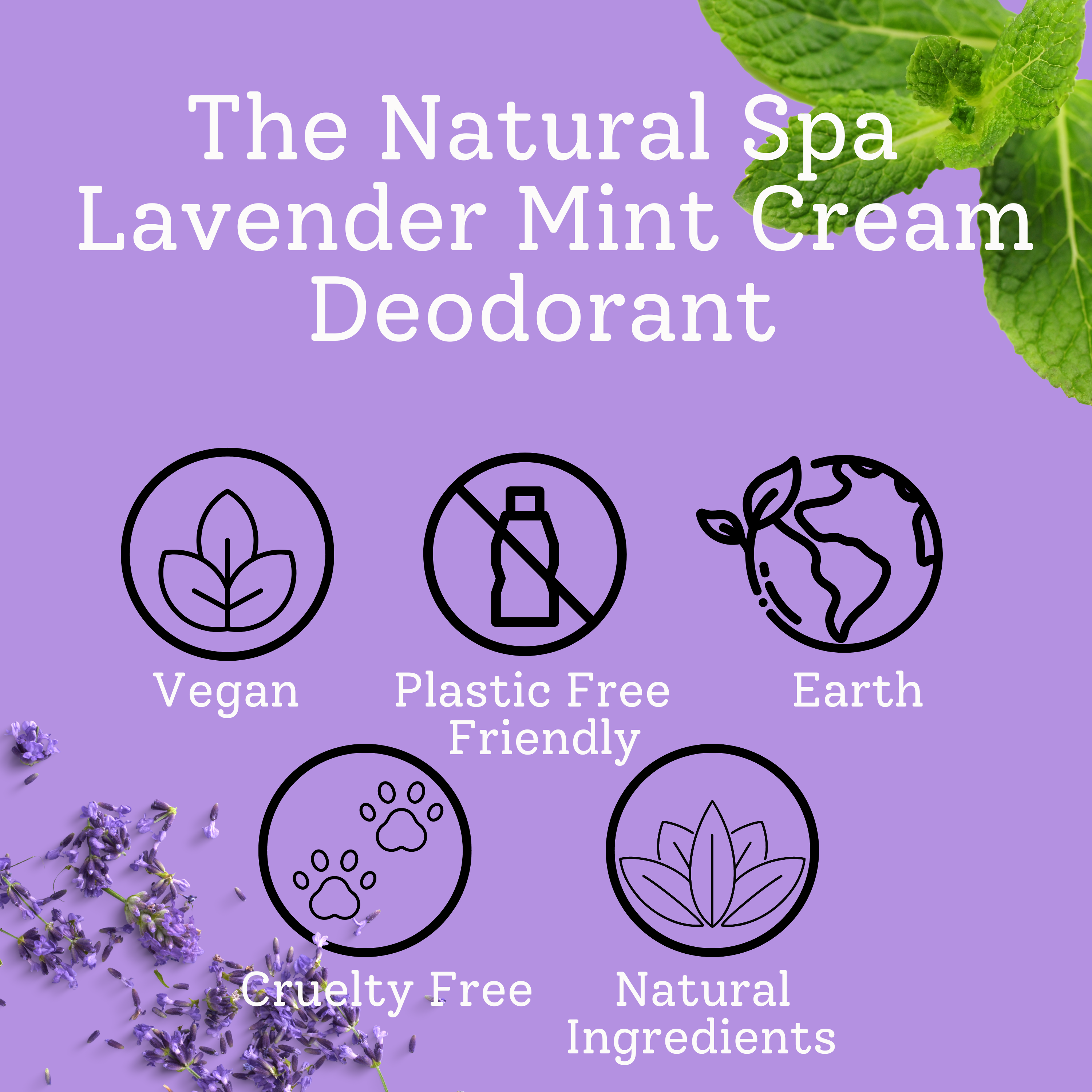 Natural Cream Deodorant – Bicarb-Free, Vegan & Plastic-Free | 125g Tin