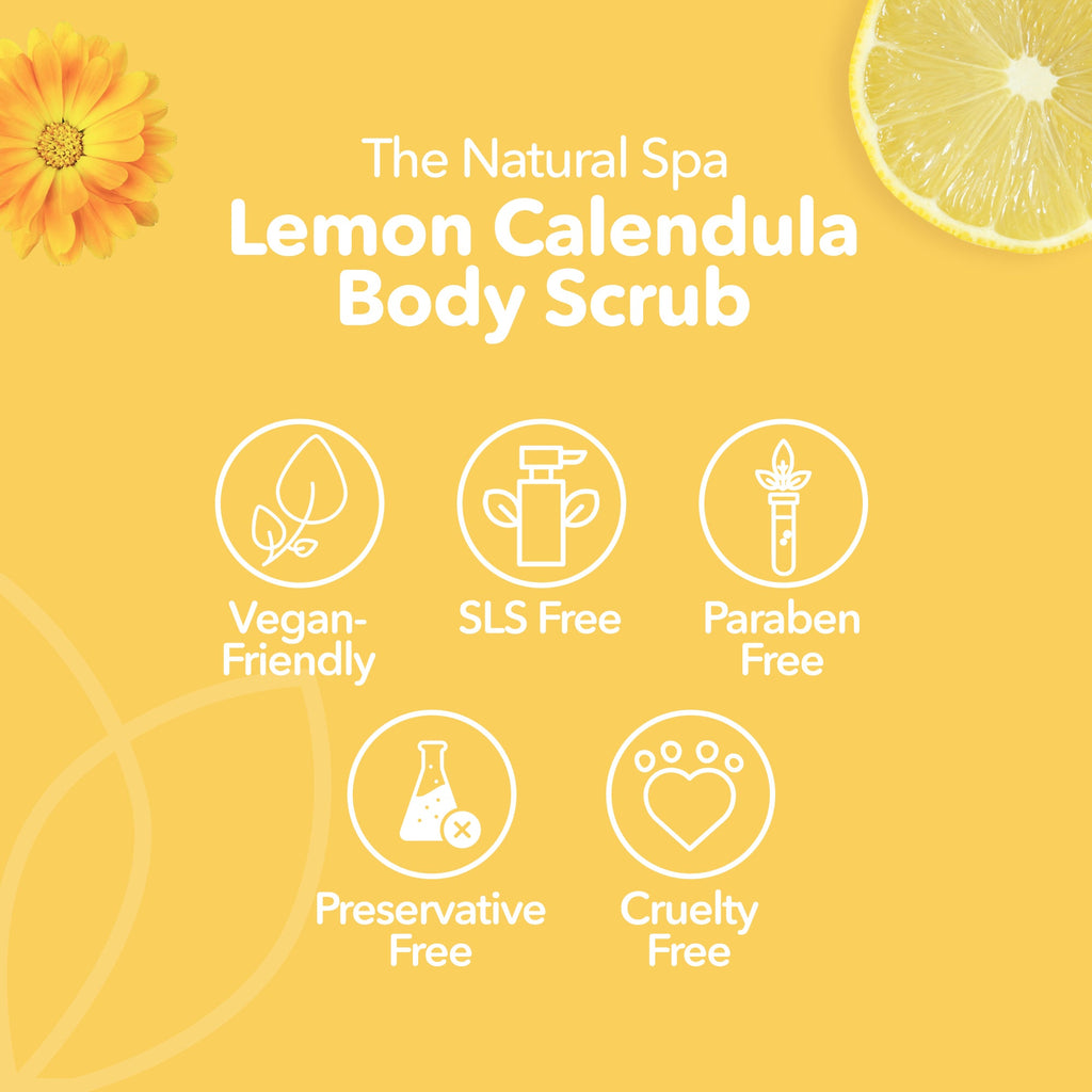Lemon Calendula Body Scrub | Natural Sugar Scrub for Smooth, Glowing Skin