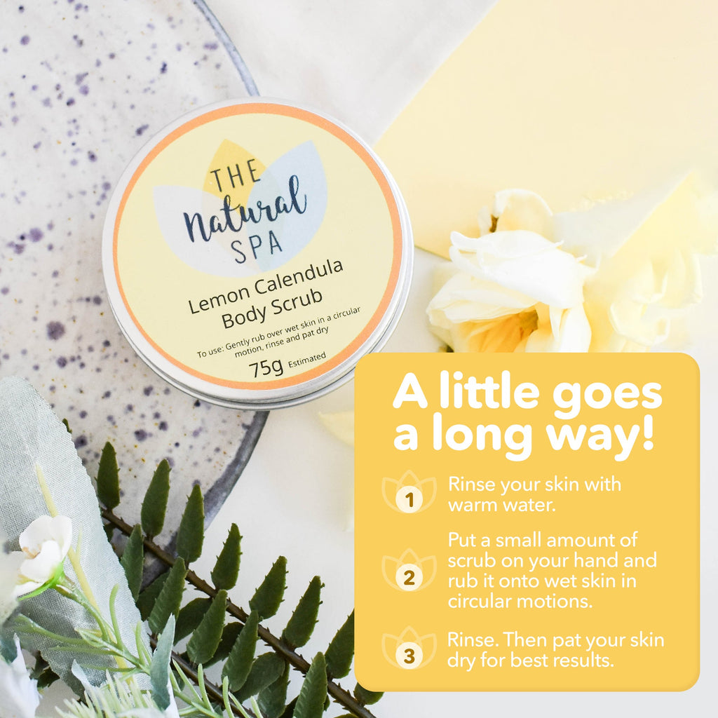 Lemon Calendula Body Scrub | Natural Sugar Scrub for Smooth, Glowing Skin