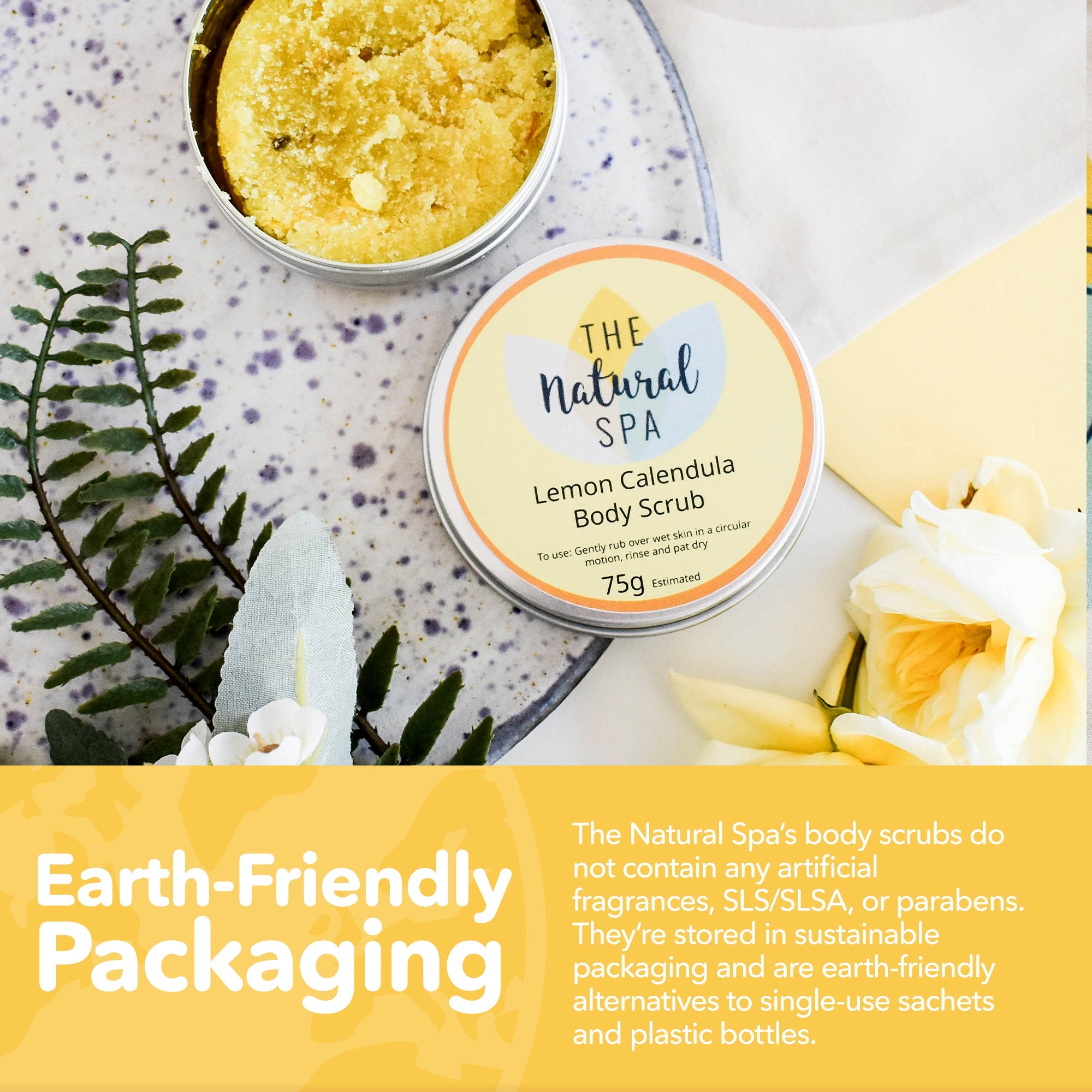 Lemon Calendula Body Scrub | Natural Sugar Scrub for Smooth, Glowing Skin