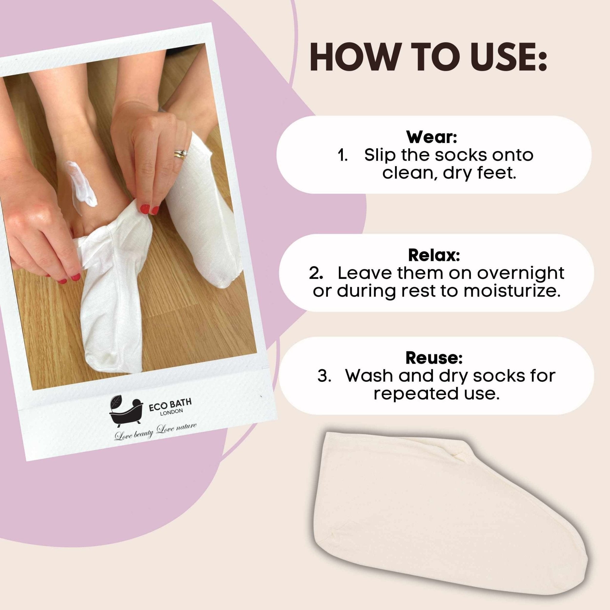 Eco Bath London Moisturising Socks